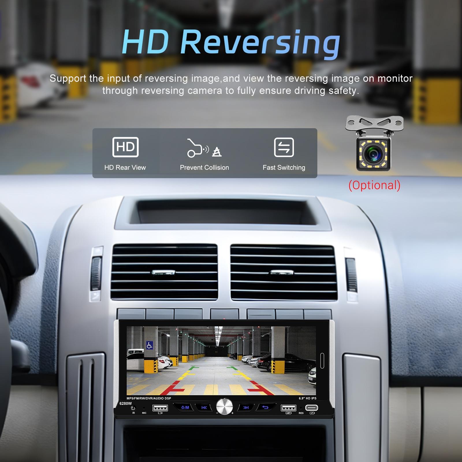 6.9 Inch Car Mp5 Player With Carplay Function & Backup Camera - Standard