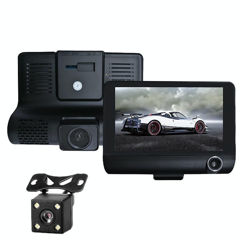 Hd 1080p Car Dvr with 3-in-1 Function and Wide Angle Night Vision - 4 Inch