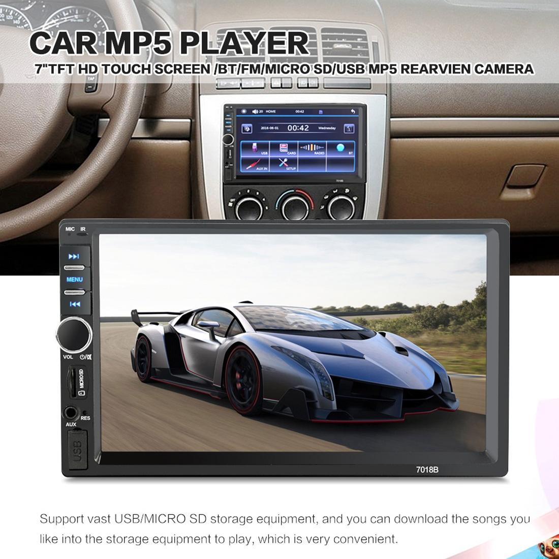 7 Inch Hd Touch Car Radio W / Bluetooth Remote Rearview Camera 6800 Module Fm / Tf / Usb