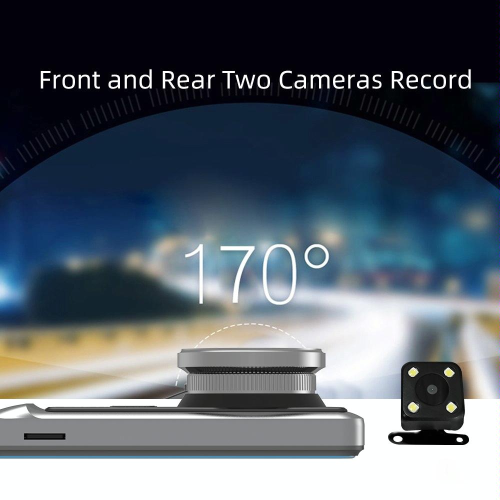 Hd 1080p Dual Camera Car Recorder with 4 Ips Screen and 170 Degree Wide Angle