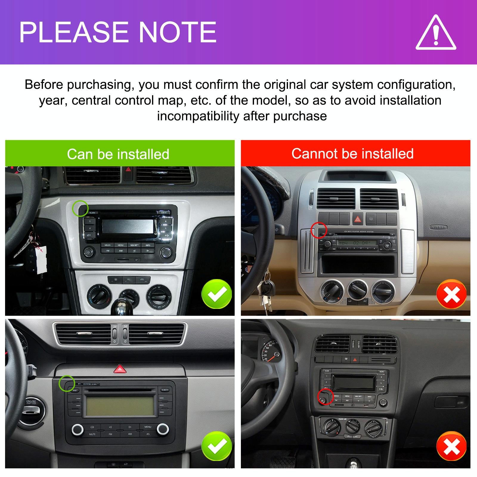 Android Carplay Navigation For Vw / Skoda - 1 + 32G Screen Reversing Camera