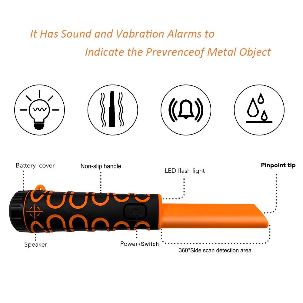 High Sensitivity Underwater Metal Detector - Ip68 Waterproof & Convenient - Orange