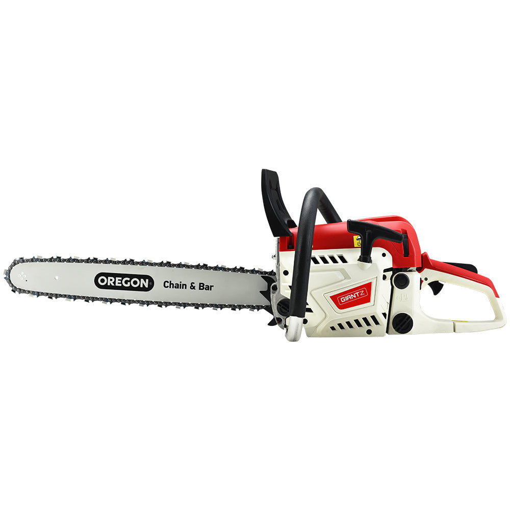 Giantz Chainsaw Petrol 52CC 20" Oregon Bar Commercial E-Start Pruning Chain Saw