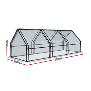 Green Fingers Greenhouse 2.7x0.9x0.9M Mini Green House Raised Garden Bed Planter Box