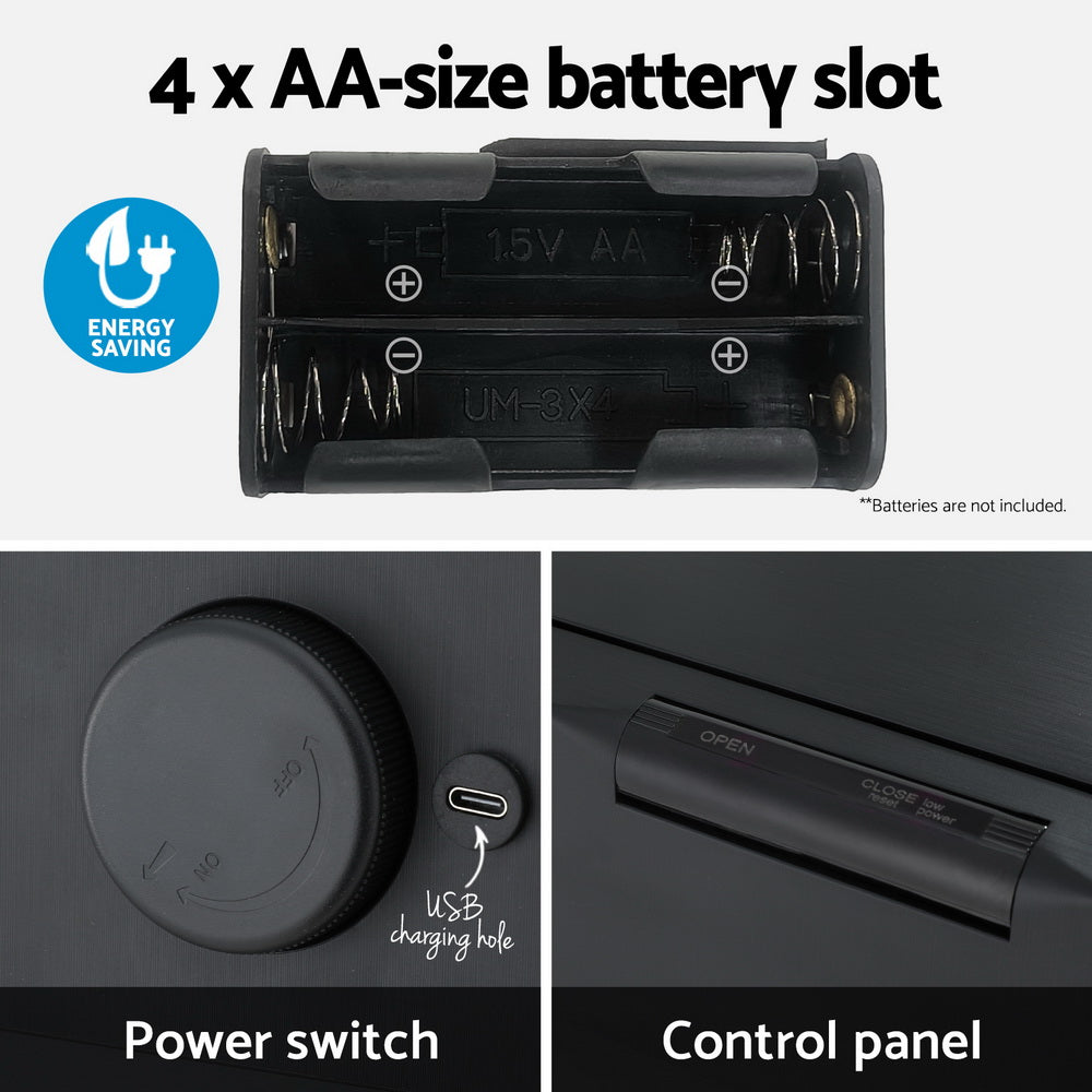 Devanti 50L Sensor Bin Motion Rubbish Bins Kitchen Automatic Trash Can Black