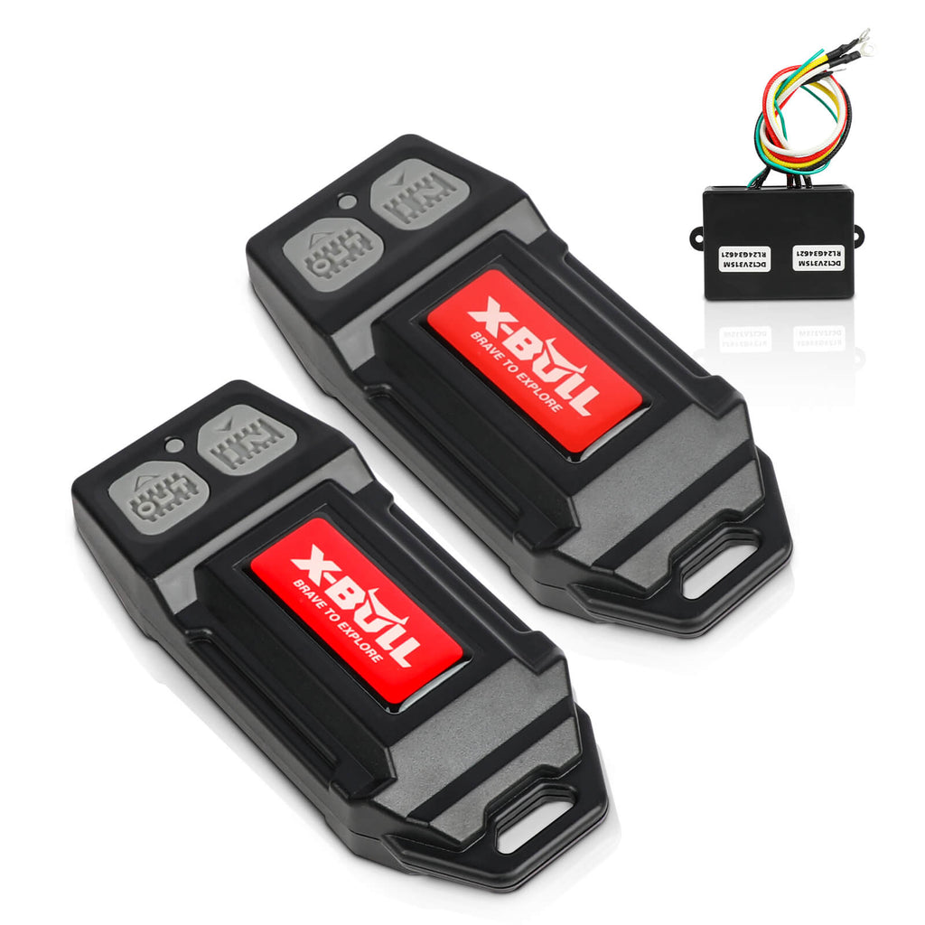 X-BULL 12V Winch Remote Control Winch Relay Solenoid Twin Handset Easy to Install