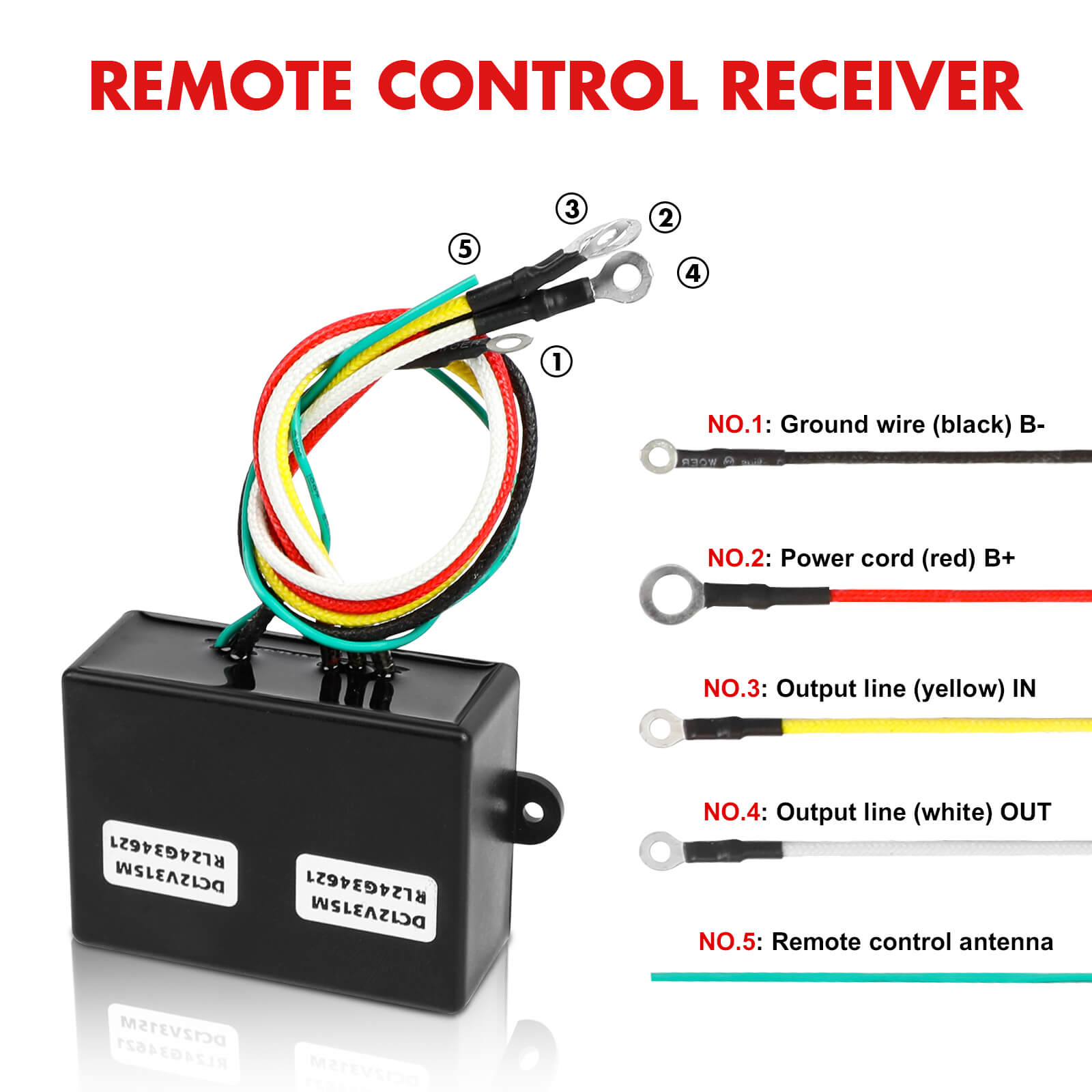 X-BULL 12V Winch Remote Control Winch Relay Solenoid Twin Handset Easy to Install
