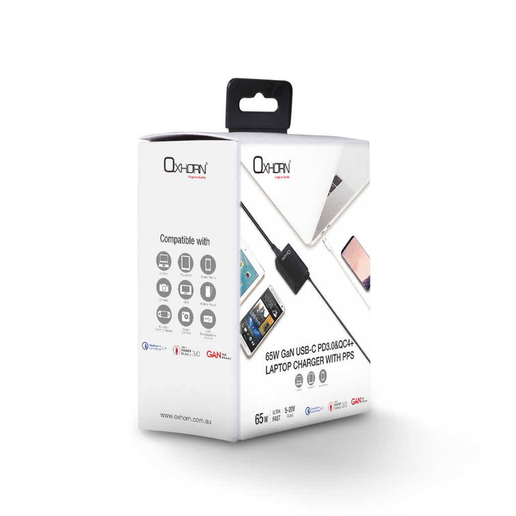 Oxhorn Type C GaN Charger 65W Black