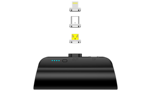 CHOETECH B660-BK 3000mAh Mini Power Bank with 3 Magnetic Connectors (Black)