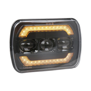 1 Pair 7 Inch Car Square Headlight Work Light
