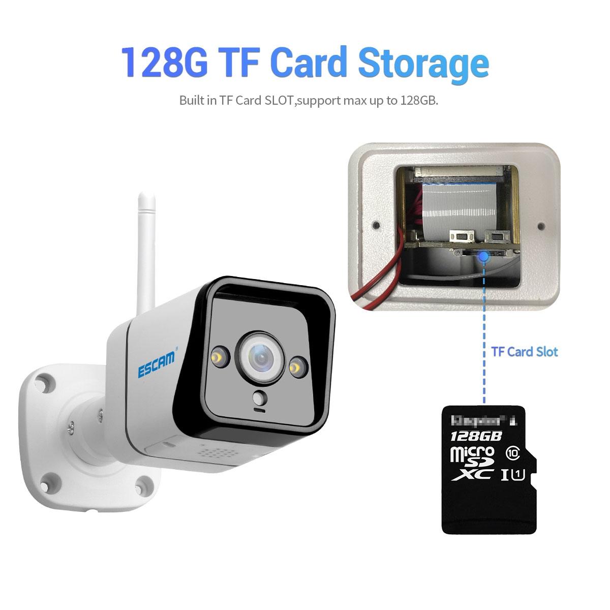 Waterproof Wifi Solar Camera With Night Vision & Motion Detection & Two Way Audio & Tf Card - 1080P