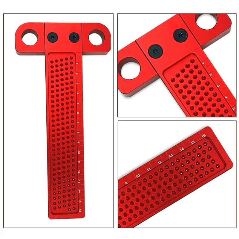 Marking Ruler for Woodworking T-shaped Holes