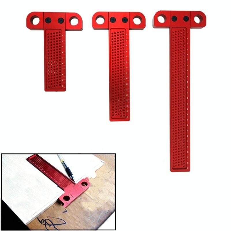 Marking Ruler for Woodworking T-shaped Holes