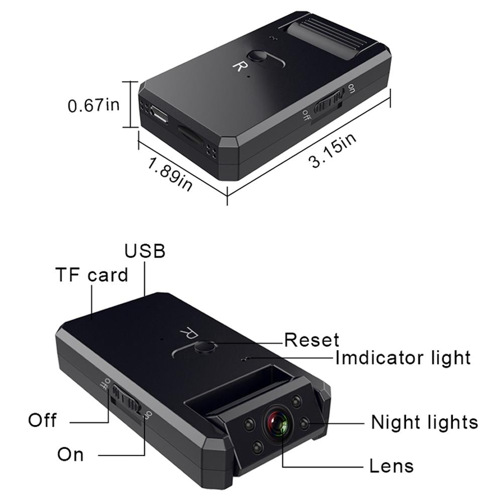 120 Degree Recorder Mini Hd Wifi Camera With Infrared Night Vision