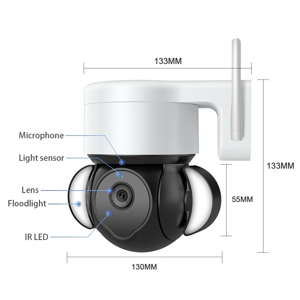 Smart Security Floodlight Camera With 4Mp Resolution Two-Way Audio And Night Vision
