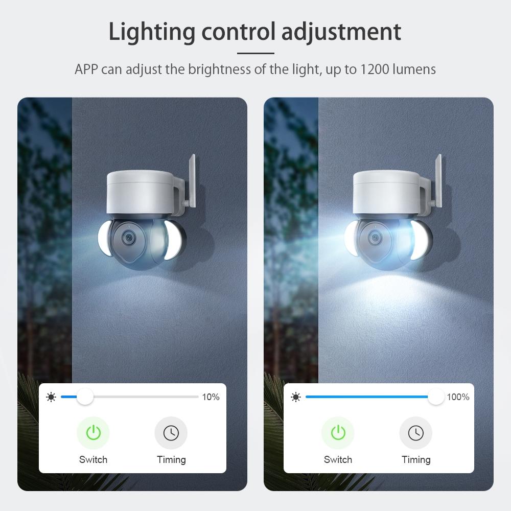 Smart Security Floodlight Camera With 4Mp Resolution Two-Way Audio And Night Vision