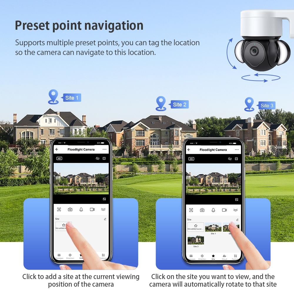 Smart Security Floodlight Camera With 4Mp Resolution Two-Way Audio And Night Vision
