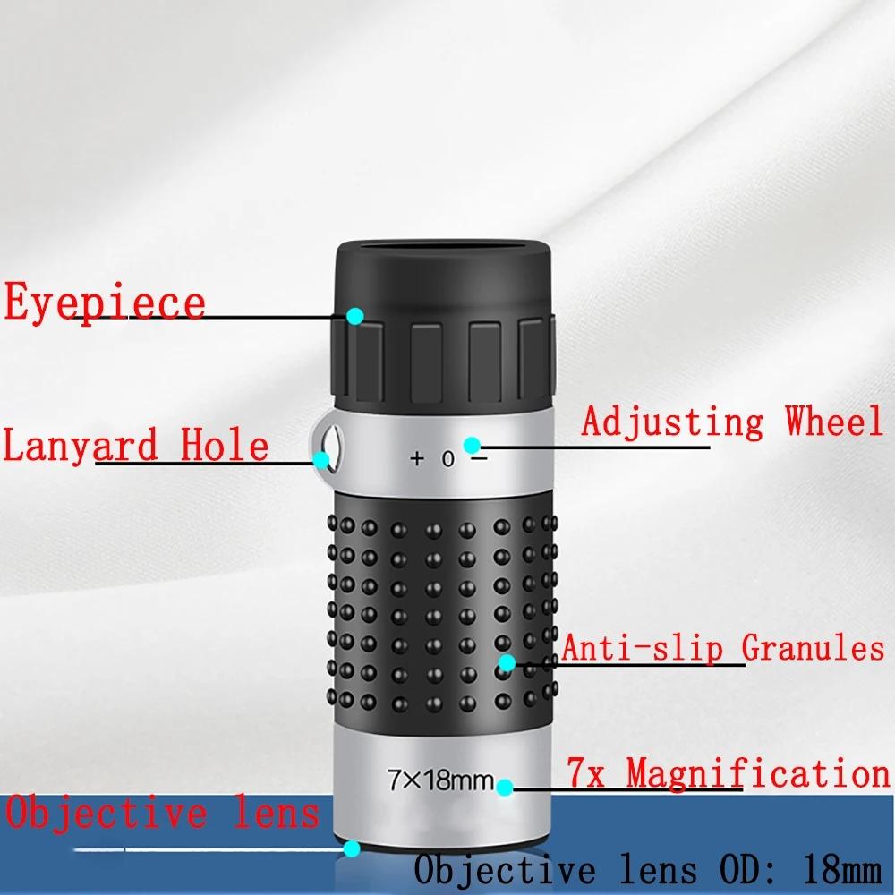Compact 7X18 Monocular Telescope For Hunting Golf Hiking And Bird Watching - Rangefinders