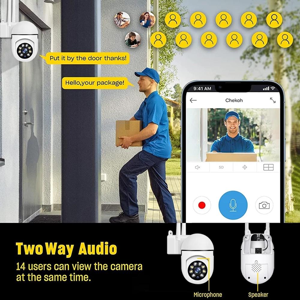 Wireless Hd Smart Camera With Night Vision & Two-Way Audio - 16G Memory