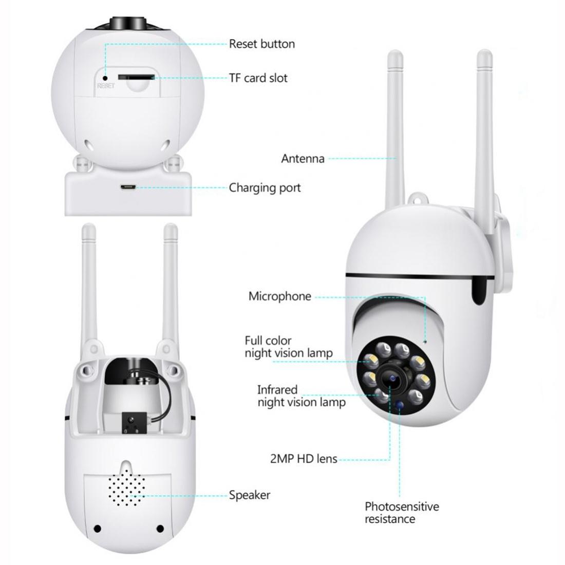 Wireless Hd Smart Camera With Night Vision & Two-Way Audio - 16G Memory