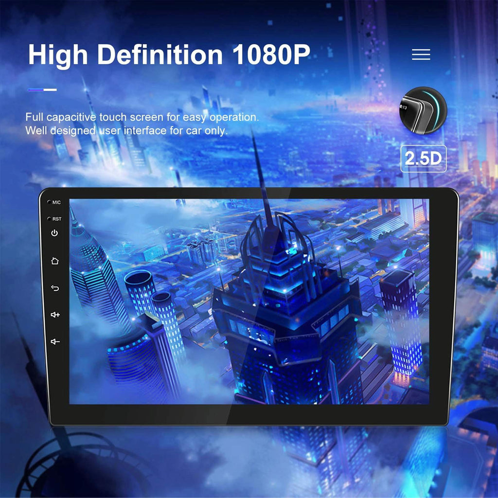 10 Inch Car Android Navigation Screen With Carplay - 2 + 64G Standard + 4Lights Camera