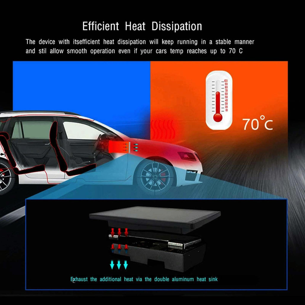 10 Inch Car Android Navigation Screen With Carplay - 2 + 64G Standard + 4Lights Camera