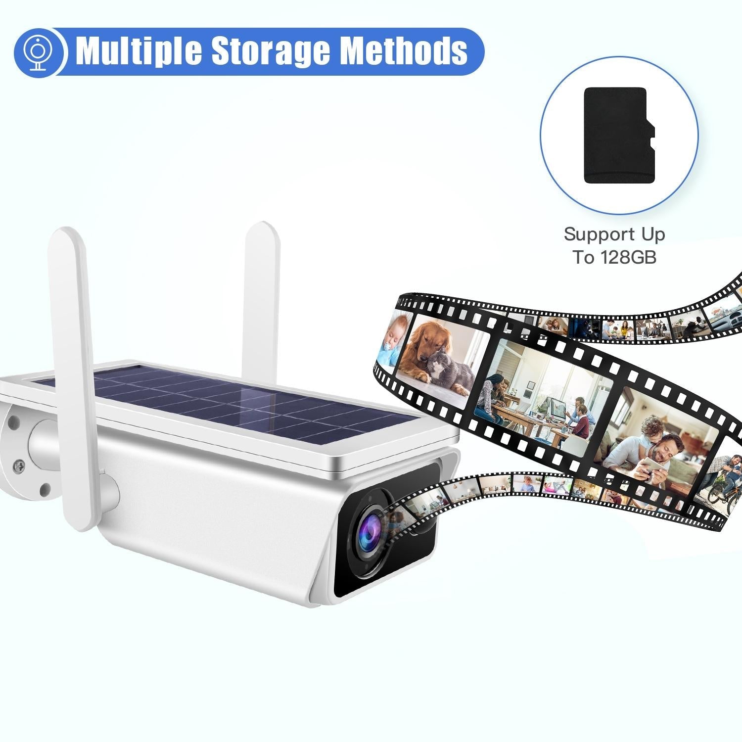 Solar-Powered 1080P Wifi Security Camera With Night Vision And Two-Way Audio
