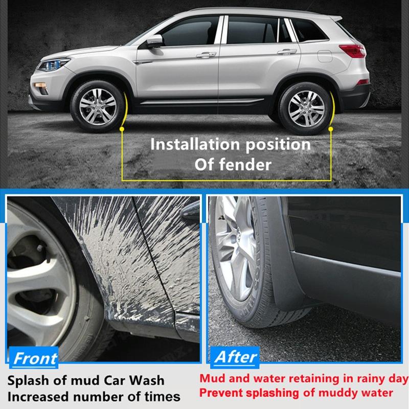 For Audi A3 Sedan Sport 2017-2020 4Pcs / Set Car Auto Soft Plastic Splash Flaps Fender Guard
