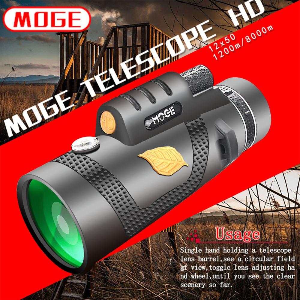 Professional 12X50 Hd Monocular Night Vision Telescope + Tripod