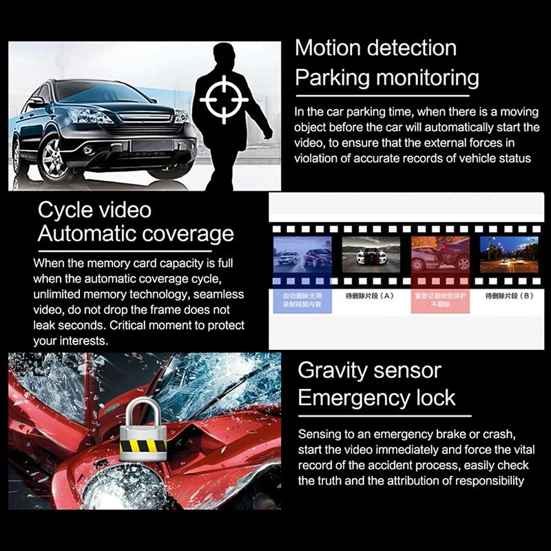 Hd Night Vision Car Dash Cam with 4k Wifi Recording