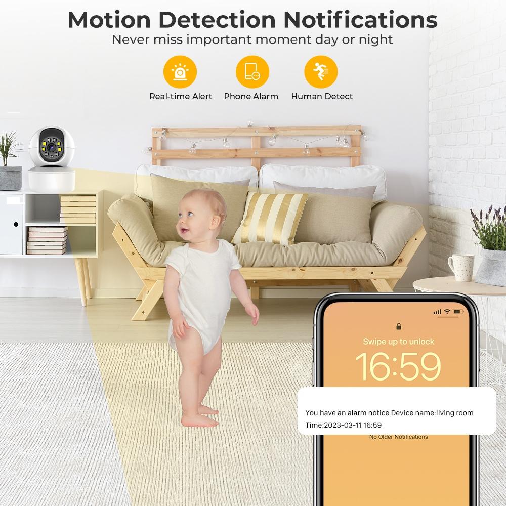 Smart Hd Wifi Camera With Night Vision And Two-Way Intercom