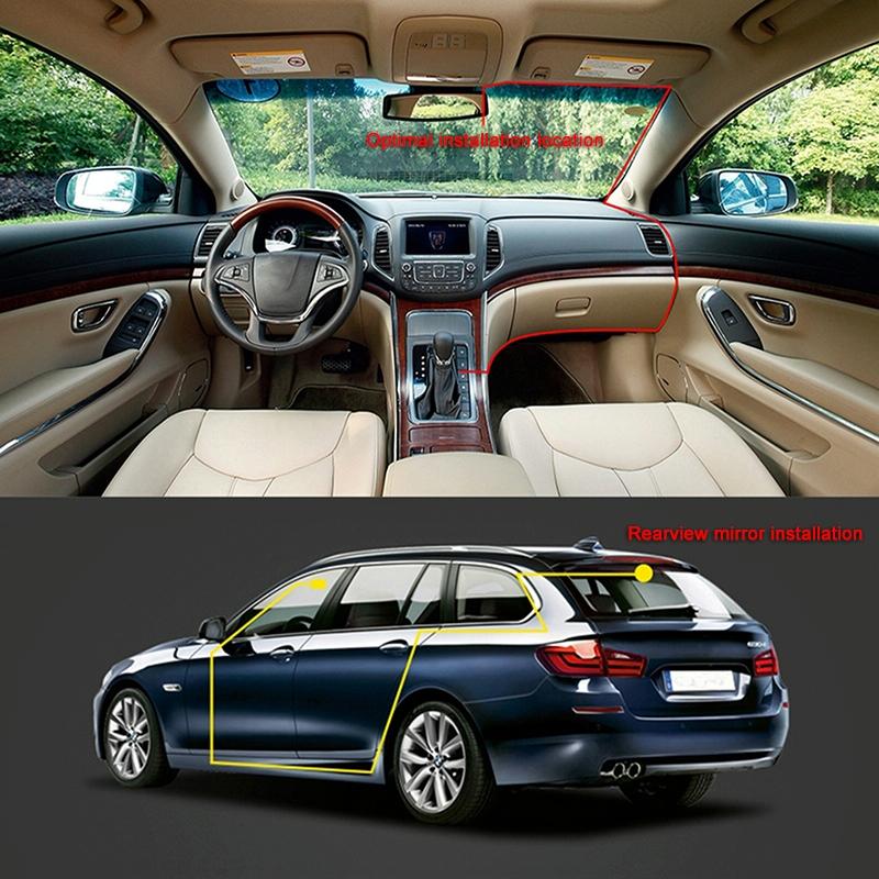 Hd 1080p Car Dvr with 3-in-1 Function and Wide Angle Night Vision - 4 Inch