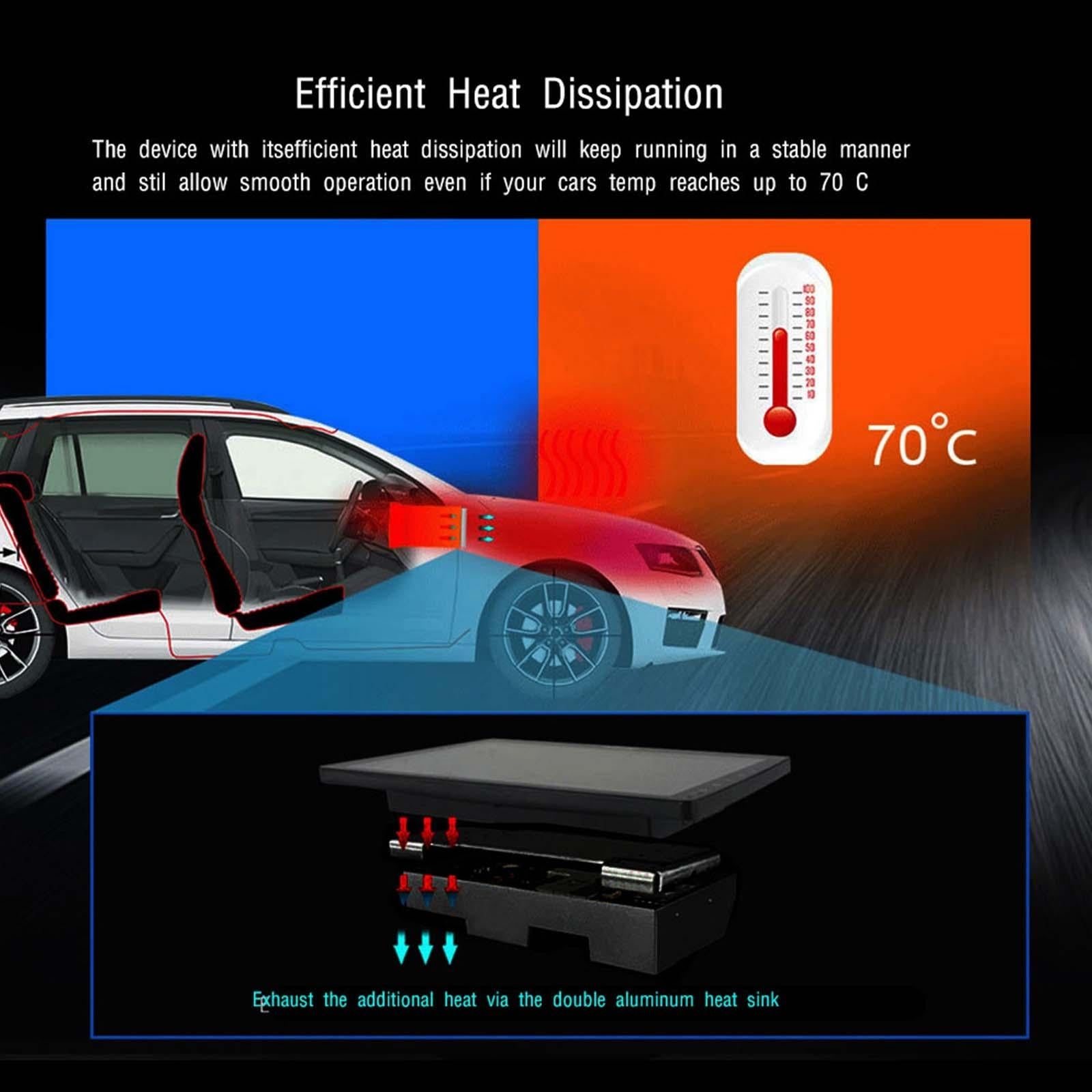 9 Inch Car Android Navigation Screen With Carplay - 2 + 64G Standard + Ahd Camera