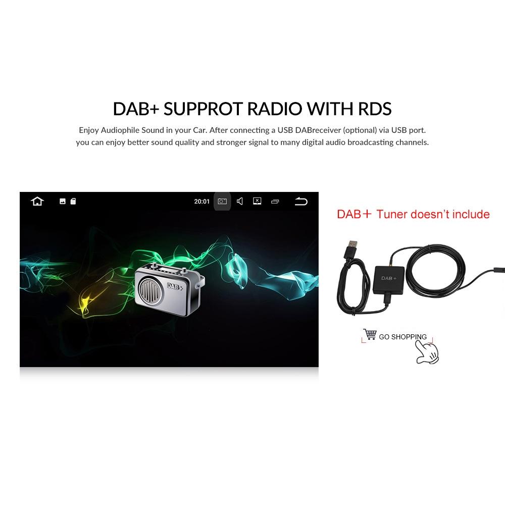 7 Inch Android Car Navigation Player For Volkswagen With Wireless Carplay - 1 + 16G - 12Lights Camera