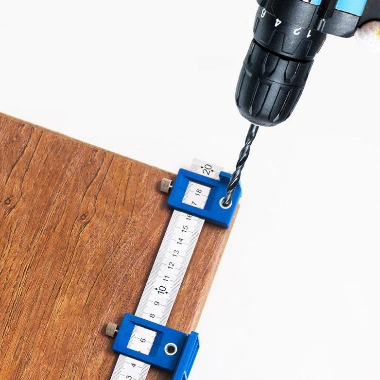 Woodworking Punch Locator for Cabinet Doors - Black Plastic Handle