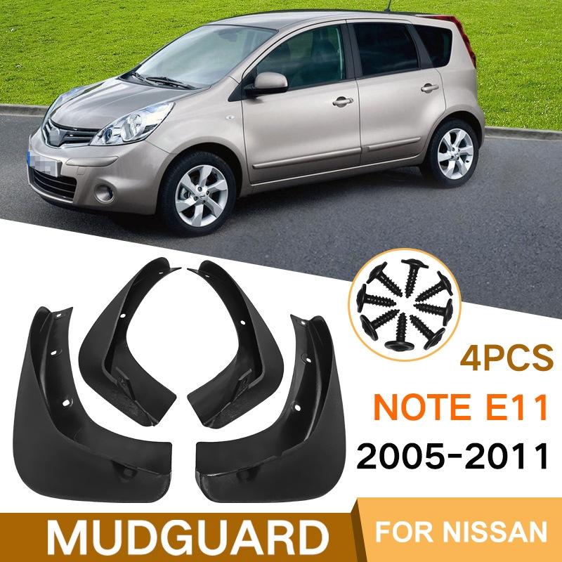 For Nissan Note E11 / Livina 2005-2009 4Pcs / Set Car Auto Soft Plastic Splash Flaps Fender Guard