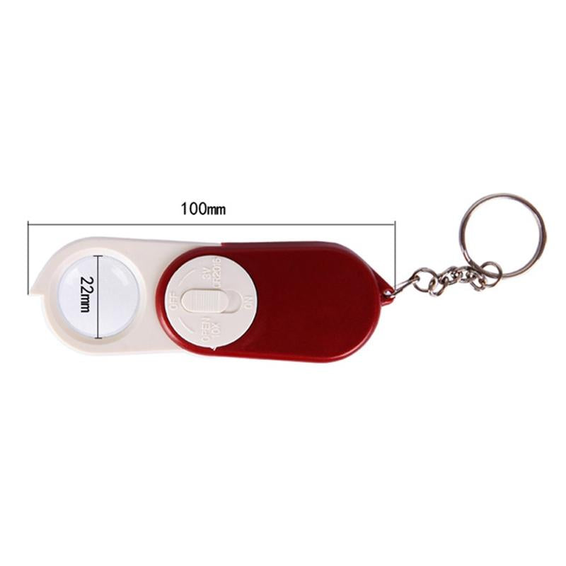 10x Pocket Magnifier with Led Light - Best for Reading