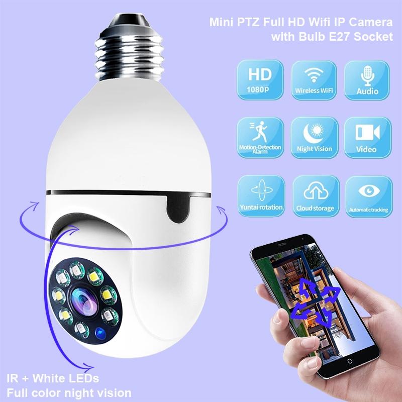 1080P Wifi Light Bulb Camera With Night Vision And Two-Way Voice