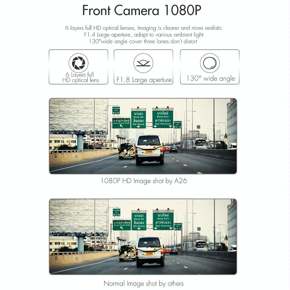 9.66 Fhd Ips Touch Screen Car Dvr with Starlight Night Vision