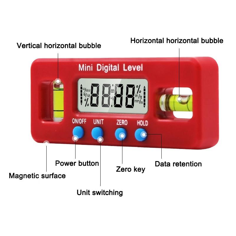 Mini Digital Magnetic Spirit Level - 100mm