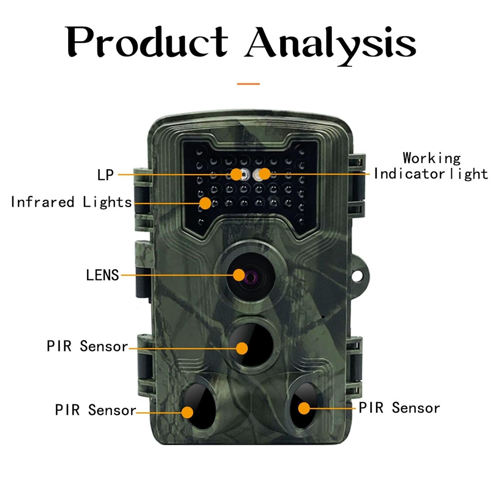 2 Lcd Infrared Trail Camera With Night Vision For Wildlife Hunting