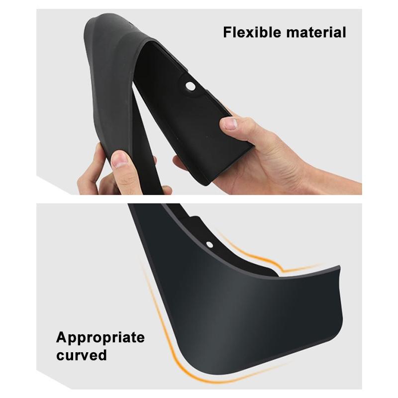For Multivan Carvelle T5 / T6 2008-2020 4Pcs / Set Car Auto Soft Plastic Splash Flaps Fender Guard