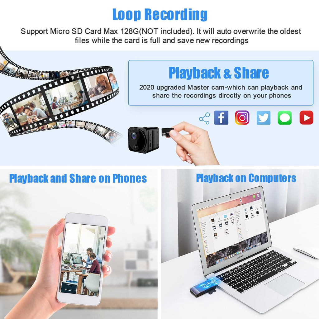 Mini Hd Webcam With Night Vision For Remote Monitoring