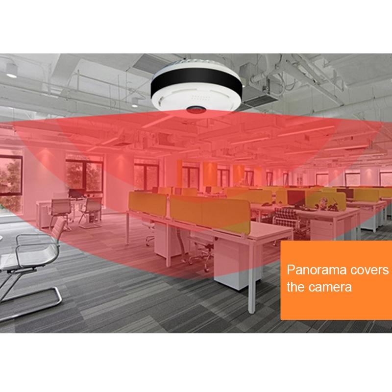 360 Degree Infrared Ip Camera With 1.3Mp Lens - Motion Detection E-Mail Alarm Tf Card App Push - 10M Ir Distance
