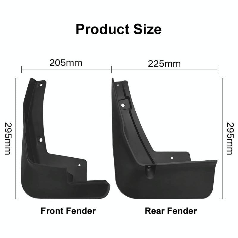 For Toyota Avanza 2022 4Pcs / Set Car Auto Soft Plastic Splash Flaps Fender Guard
