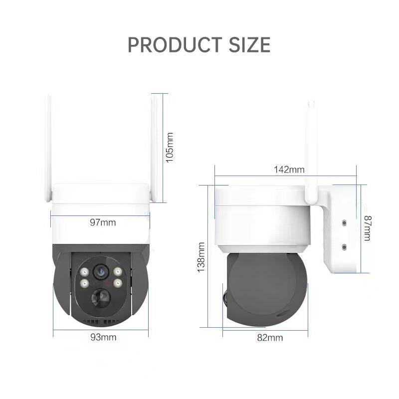 Wireless Solar Camera - 2Mp Hd Ip66 Waterproof - White