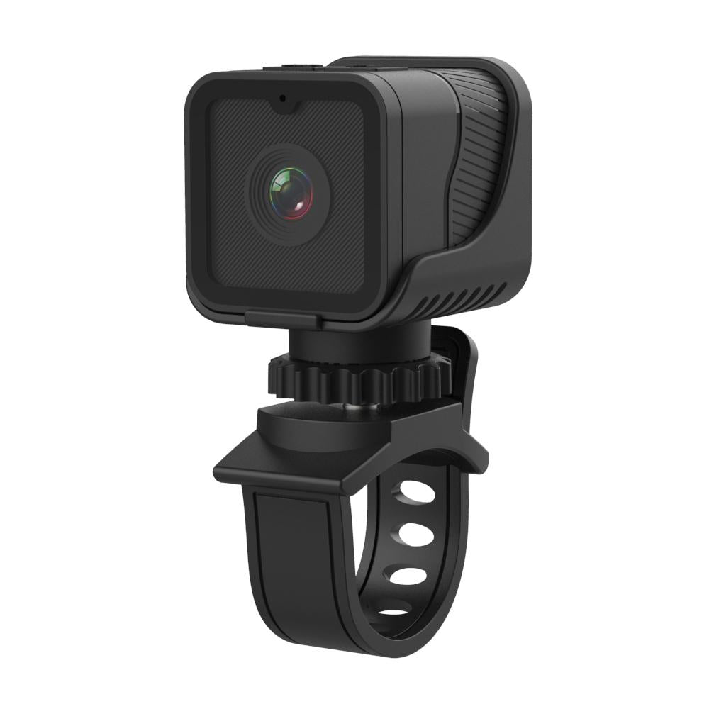 Waterproof Mini Action Camera With Night Vision And Ring Bracket - Black