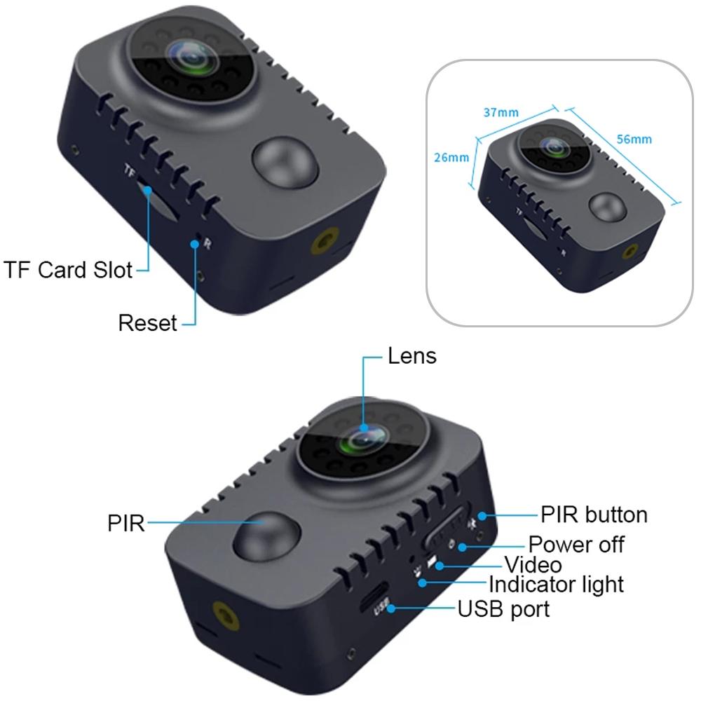 1080P Night Vision Surveillance Camera - Black