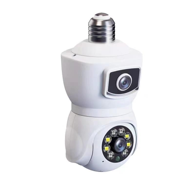 Smart Dual-Lens Motion Tracking Camera With Voice Intercom - White
