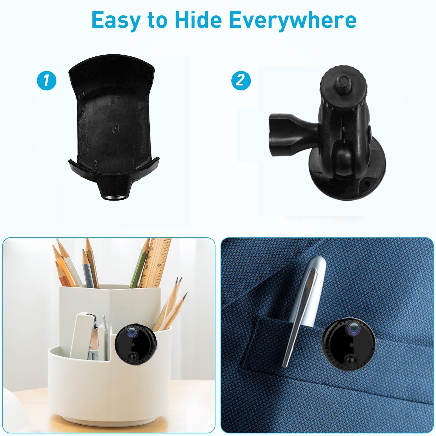 Hd Night Vision Wifi Camera For Home Monitoring - Black